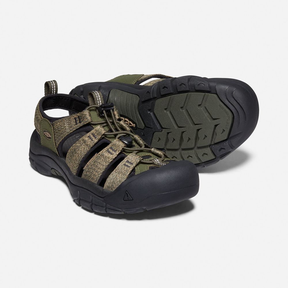 Sandales de Randonnée Keen Homme Vert Olive/Noir | Newport H2 | POHUE-6235